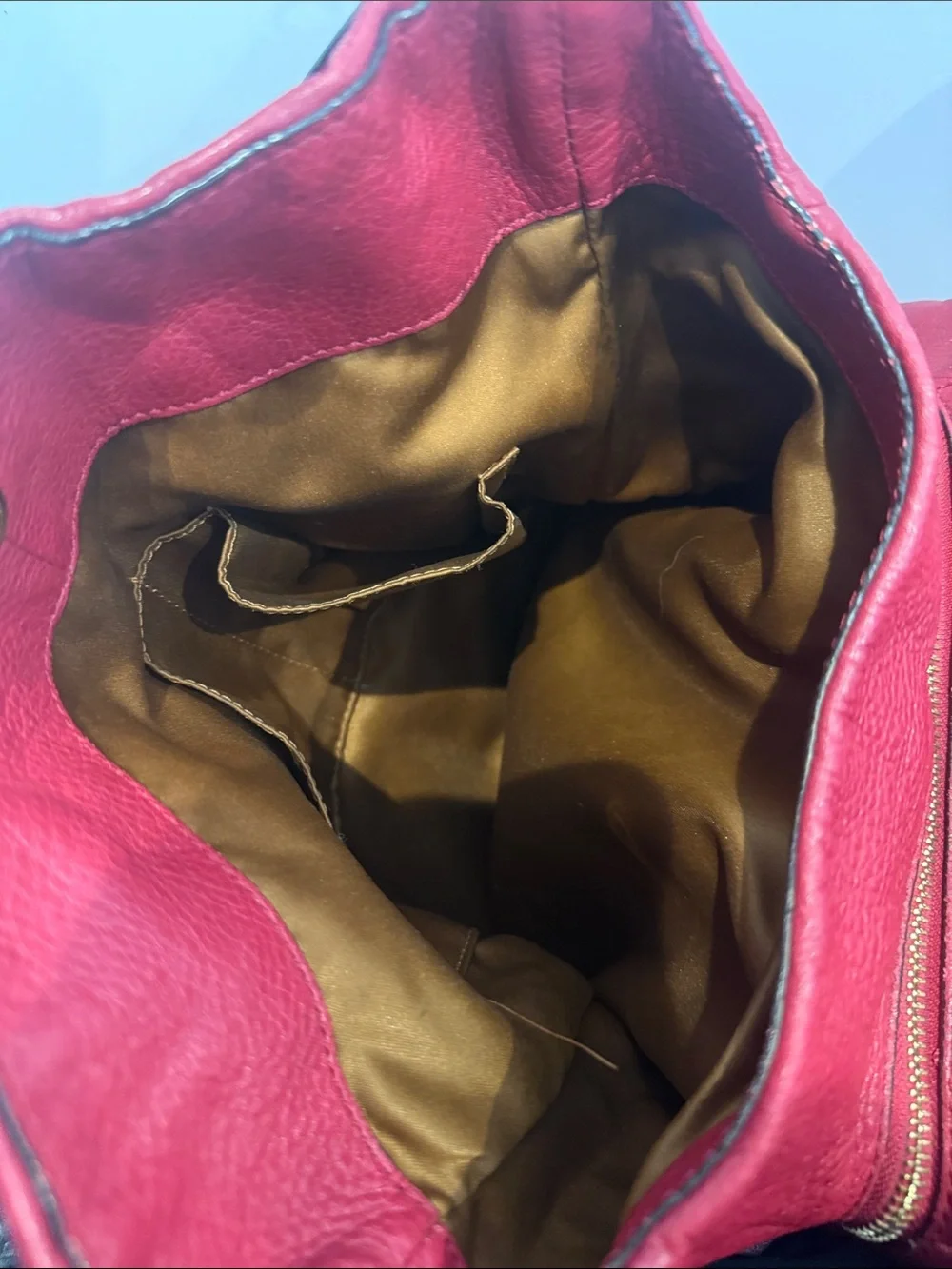 Coach Red Leather Shoulder Bag